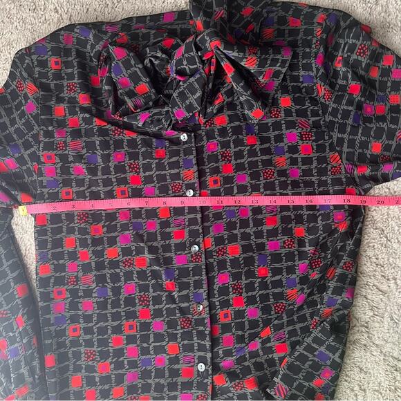 Jaeger Vintage Skirt Set - Size 14 - Black, Red, Purple, Pink - Picture 4 of 11